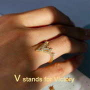 V Shape Starry Ring