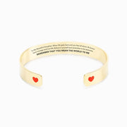 REMEMBER YOU ARE THE WORLD MEAN TO ME HEART BANGLE