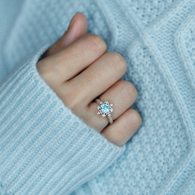 Be stronger than the blizzard Snowflake Ring