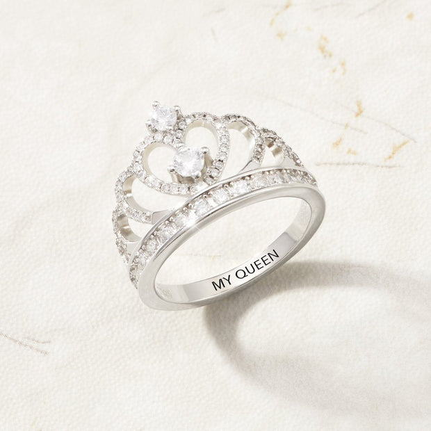 Love you more for my queen Crown Ring