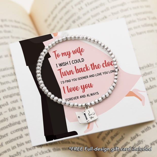 LOVE LETTER ENGRAVED Bead BRACELET