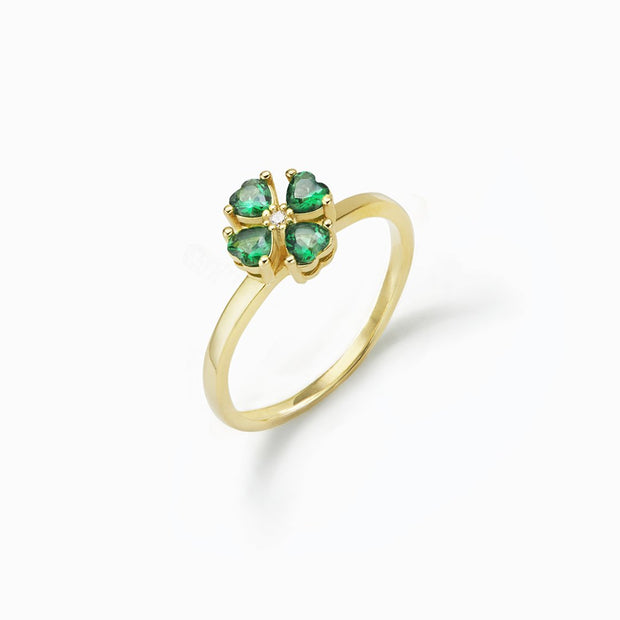 You're my lucky charm four-leaf clover ring