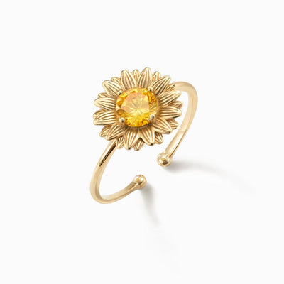 May Your Bold Dreams Bloom Sunflower Ring