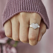 I can't say i love you enough pavé heart ring