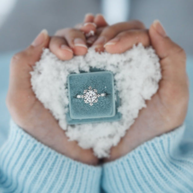 February Girl you're perfect Snowflake Ring