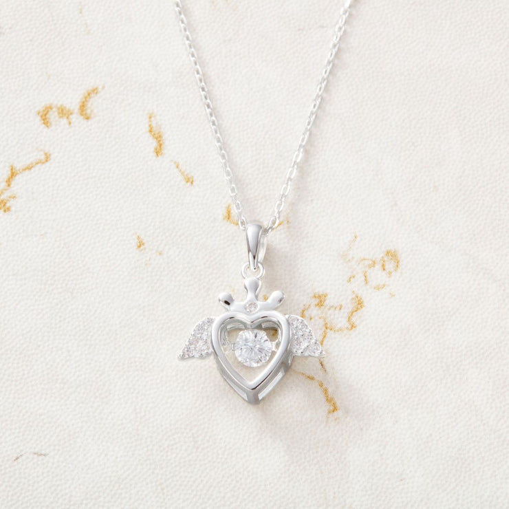 I effing love you sparkling dance necklace S925