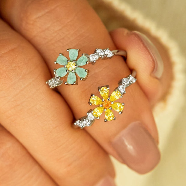 You Are the Flower the Makes My Life Beautiful Hexagon Flower Ring