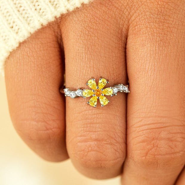 You Are the Flower the Makes My Life Beautiful Hexagon Flower Ring