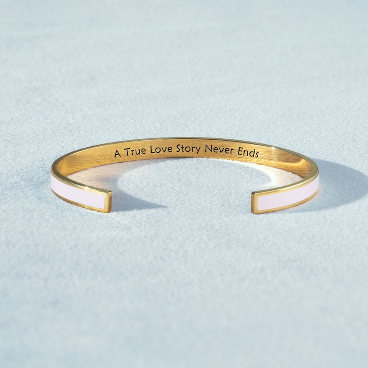 A TRUE LOVE STORY NEVER ENDS COLOR BANGLE