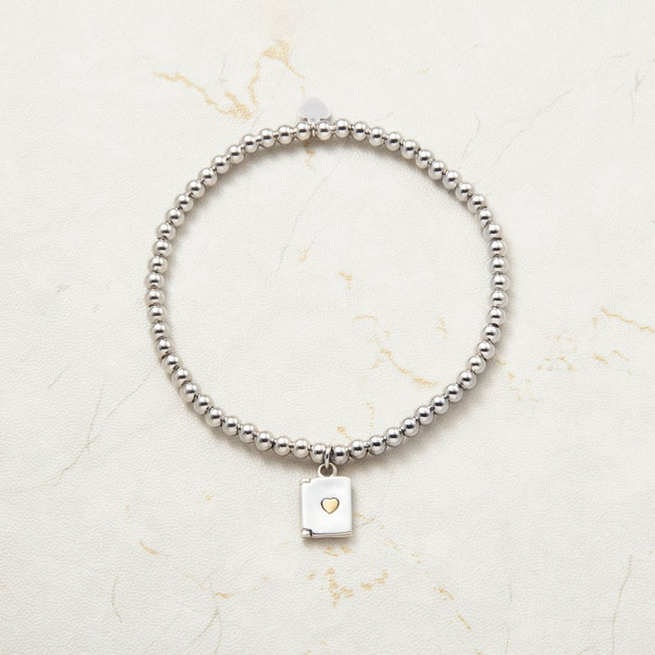 LOVE LETTER ENGRAVED Bead BRACELET