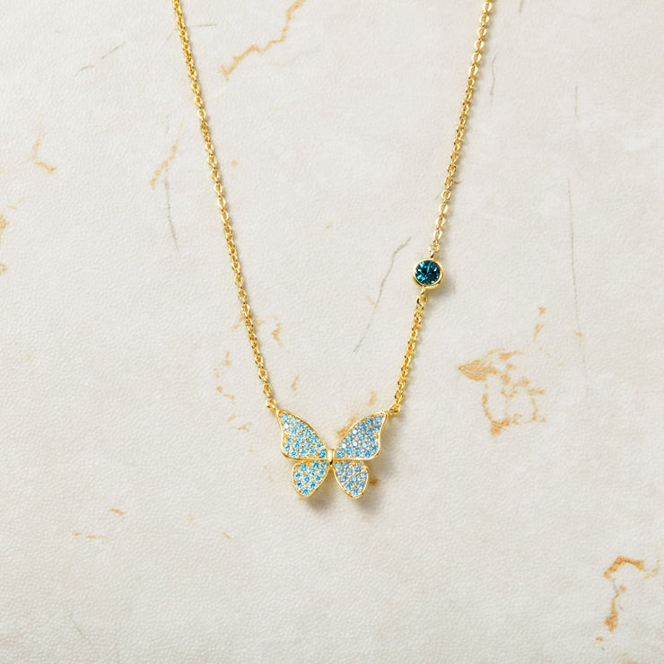 Best friends butterfly necklace