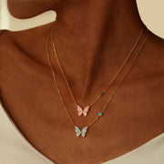 Best friends butterfly necklace