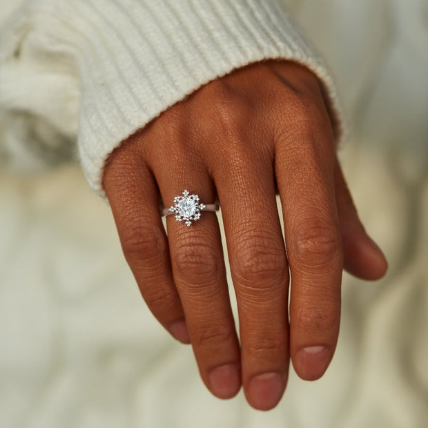 Love never melts Snowflake Ring