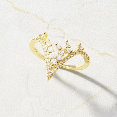 V Shape Starry Ring