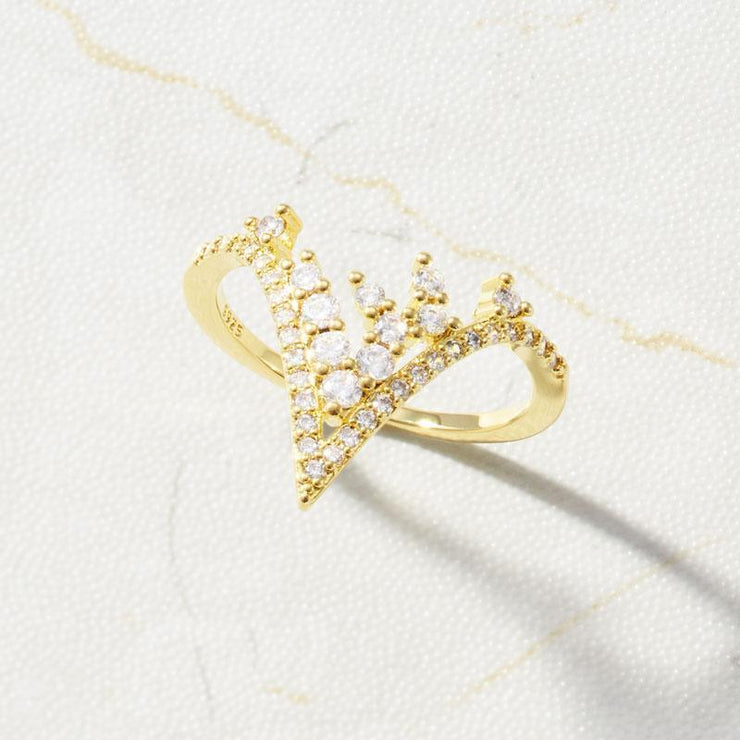 V Shape Starry Ring