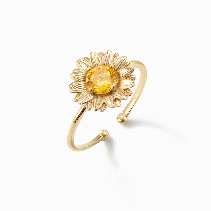 I Would Change The World For You Sunflower Ring