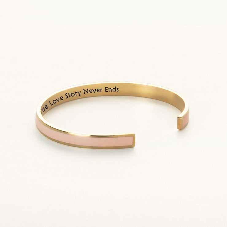 A TRUE LOVE STORY NEVER ENDS COLOR BANGLE