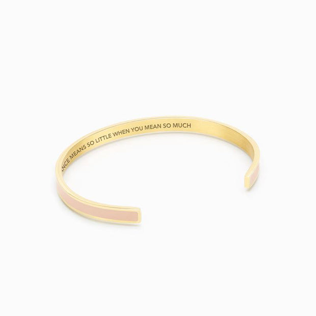 distance means so little when you mean so much color bangle