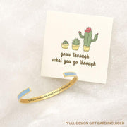 Grow through what you go through color bangle