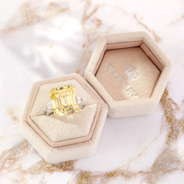 Lemon Citrine Solitaire Ring S925