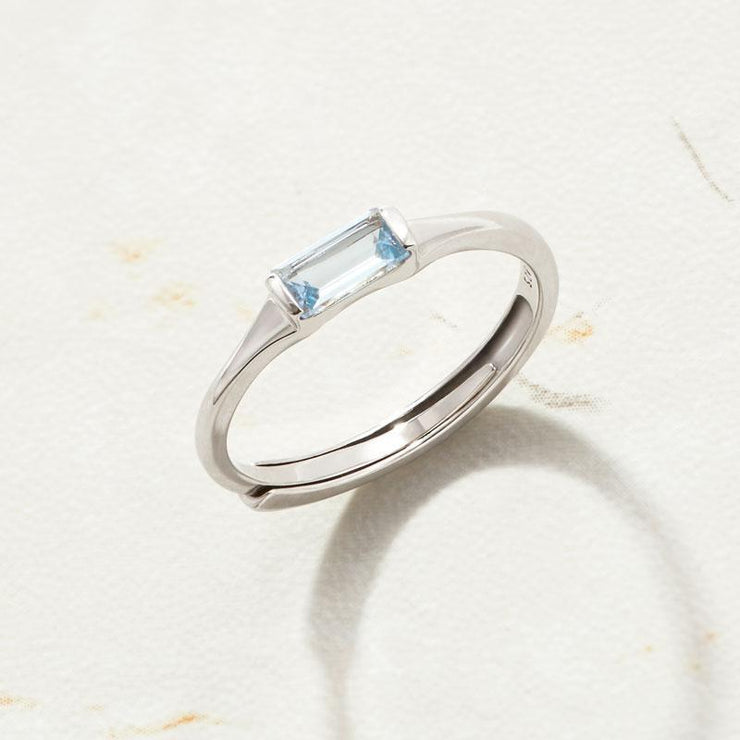 S925 Mini baguette Topaz Ring