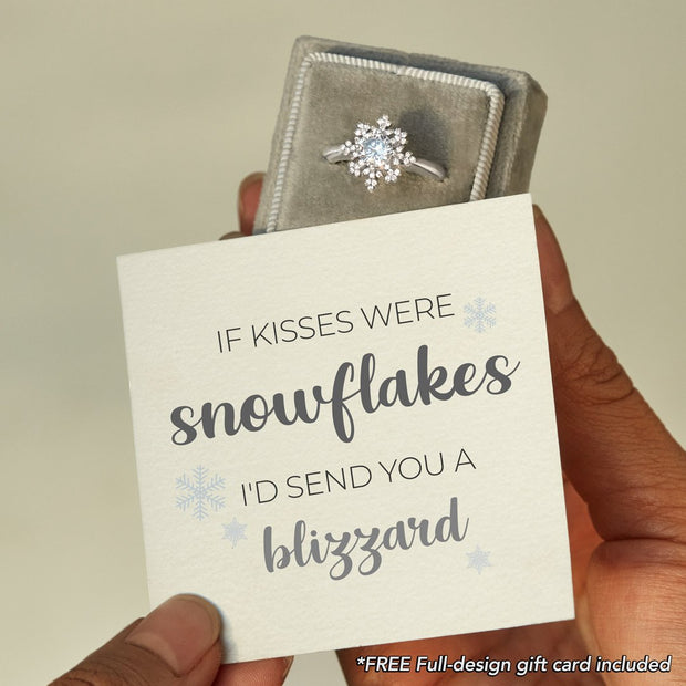 If Kisses Were Snowflakes Ring S925