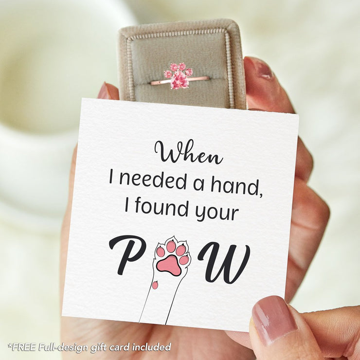 When I needed a hand I found Your Paw Animal Paw Ring