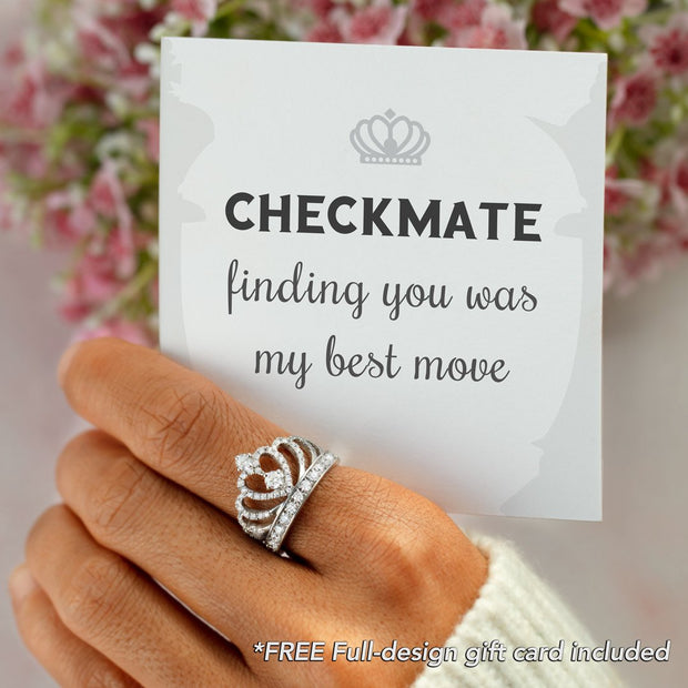 You Are My Checkmate Crown Ring