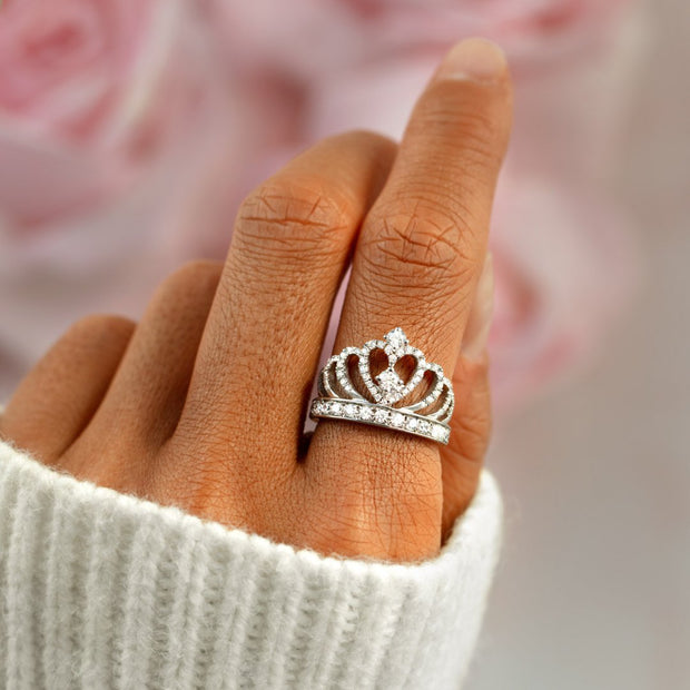 Change the world for my queen Crown Ring S925