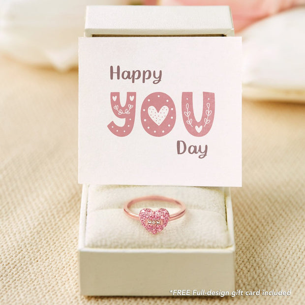 Happy You Day MOM Heart Ring