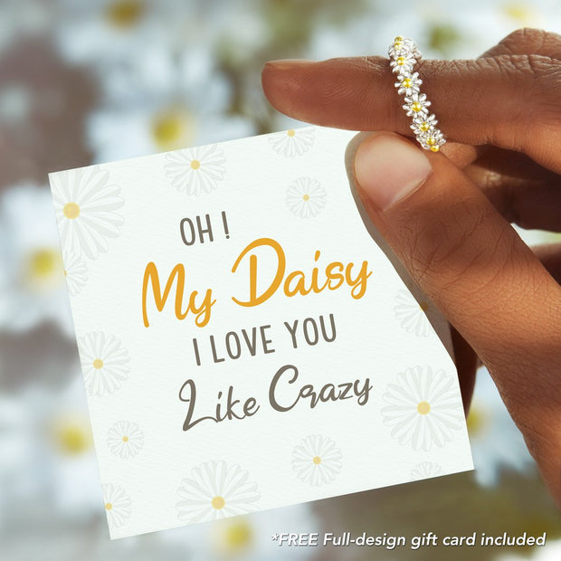 Oh My Daisy I Love You Like Crazy Ring