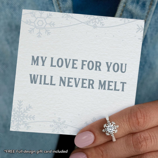 Love never melts Snowflake Ring