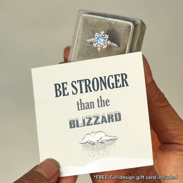 Be stronger than the blizzard Snowflake Ring