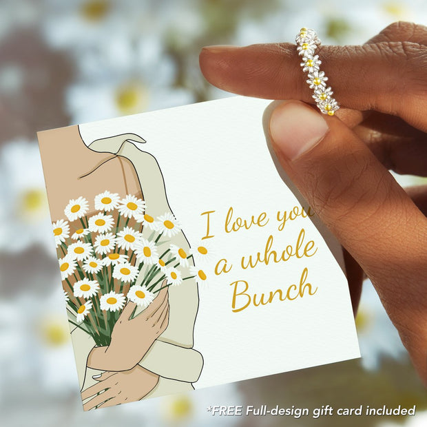 I love you a whole bunch Daisy Ring S925