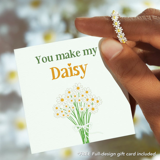 You Make My Daisy Sterling Silver Ring