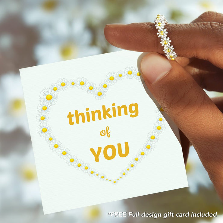 Thinking of You Daisy Flower Ring