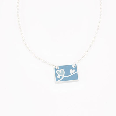 TO MY DEAR WIFE BLUE ENVELOP NECKLACE