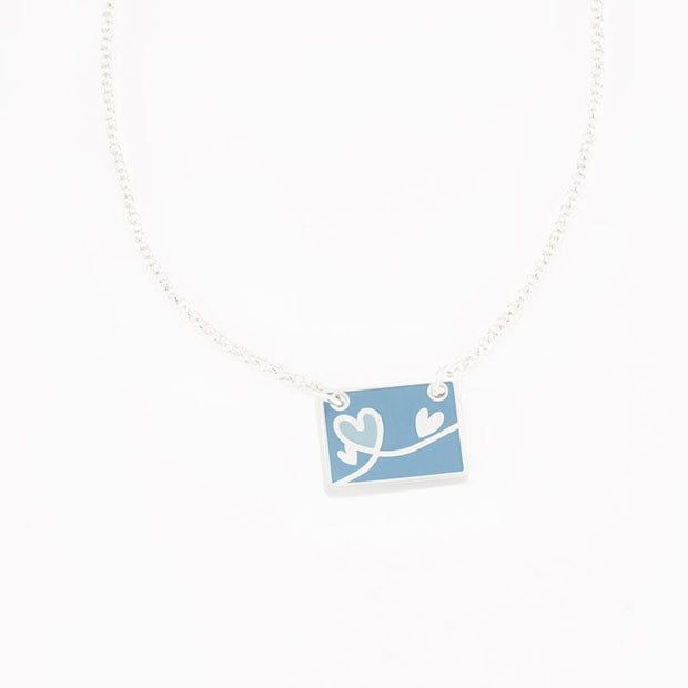 TO MY DEAR WIFE BLUE ENVELOP NECKLACE