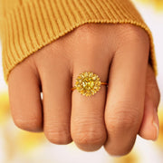I Would Change The World For You Sunflower Ring