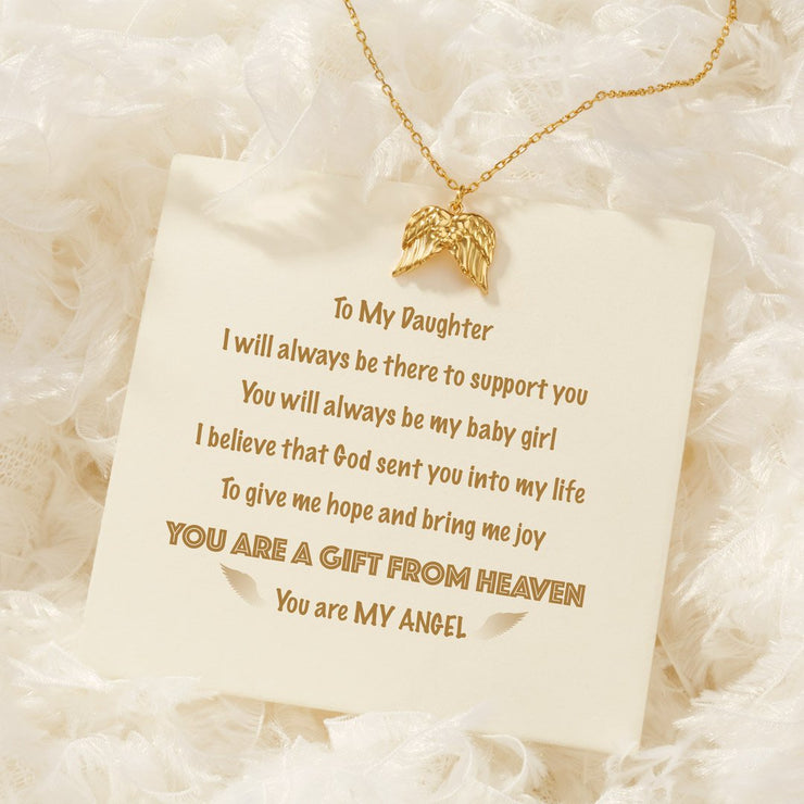 You Are a Gift from Heaven Angel Wings Necklace