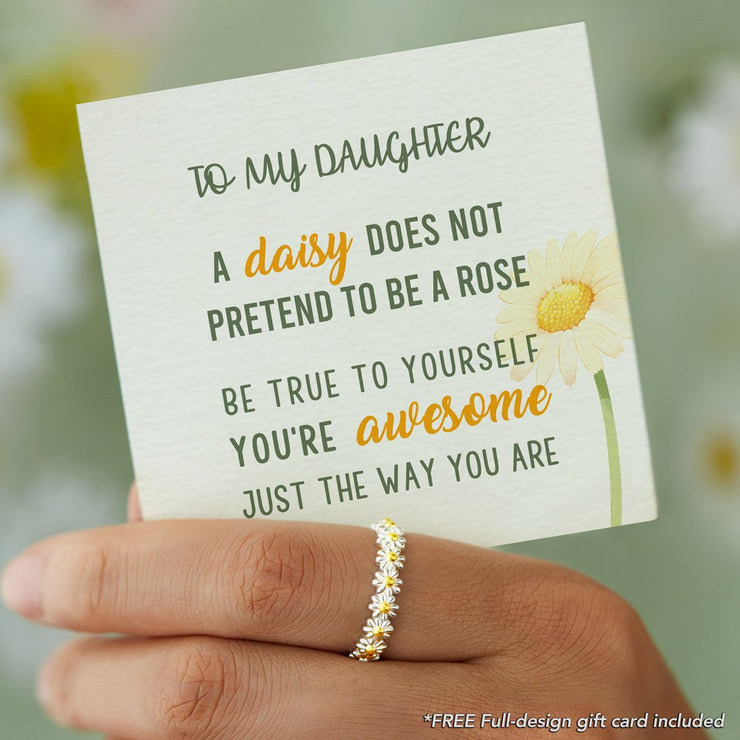 You're Awesome Just The Way You Are Daisy Ring