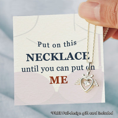 put on this necklace until you can put on me sparkling dance necklace