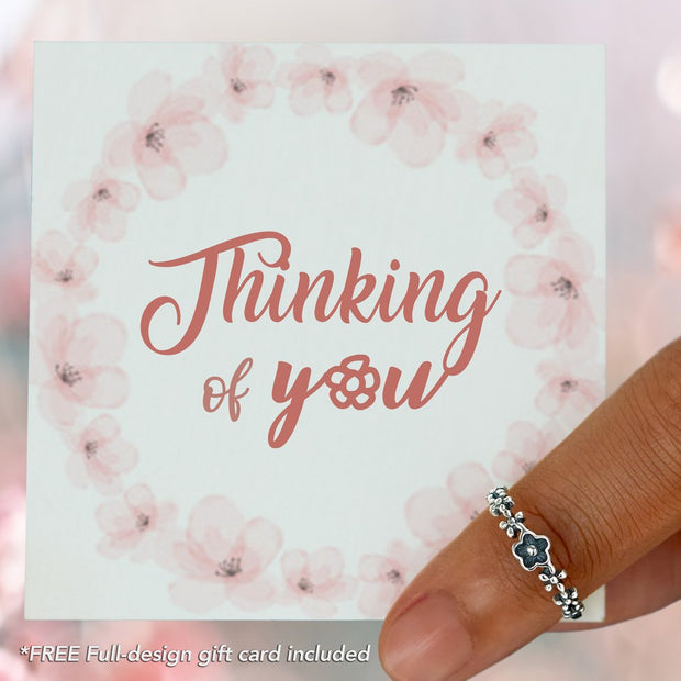 thinking of you plum blossom ring