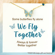 Best friends butterfly necklace