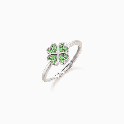 You Are a Rare Find Four-Leaf Clover Ring