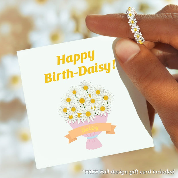 Happy Birth-Daisy Daisy Flower Ring