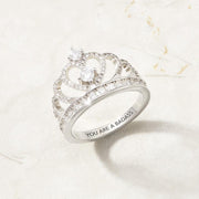 S925 To my badass daughter crown ring